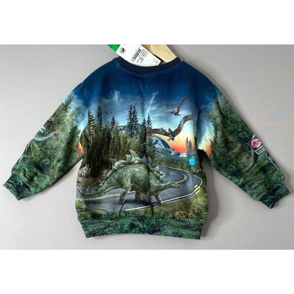 NWT Molo Jurassic World Dinosaur Coexist Miksi Sweatshirt Boys Girls 98/3 Yrs - Picture 3 of 7